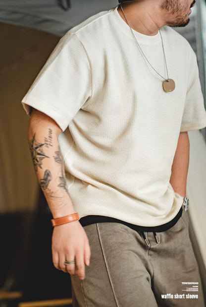 Men's Waffle-Knit Short Sleeve Tee