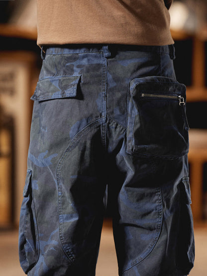 Men's American Vintage-Inspired Camo Cargo Pants